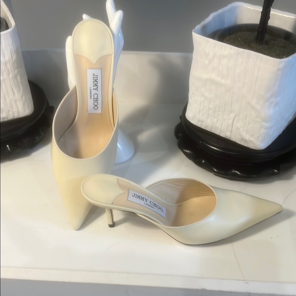 Jimmy Choo Cream Stiletto Heels